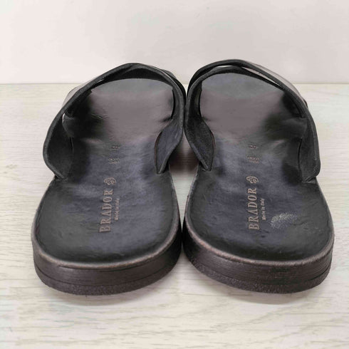 BRADOR ブラドール イタリア製 WALK SANDAL NERO クロス レザー サンダル メンズ EUR:42