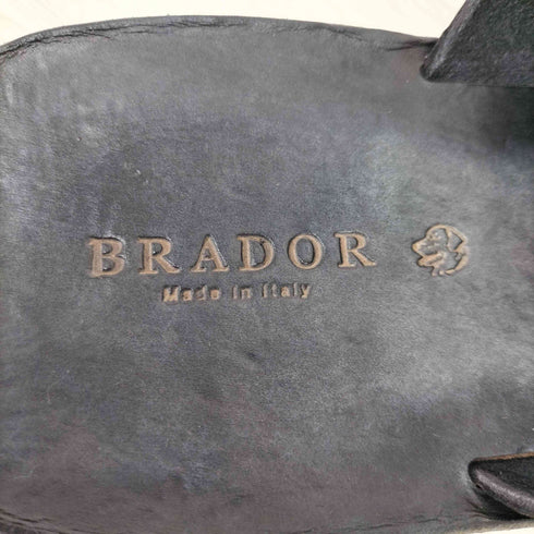 BRADOR ブラドール イタリア製 WALK SANDAL NERO クロス レザー サンダル メンズ EUR:42