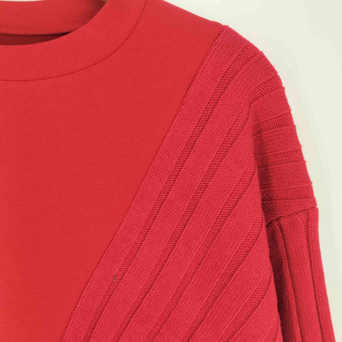 ante aciem 25AW ニット ボンディング アシンメトリー プルオーバー レディース FREE