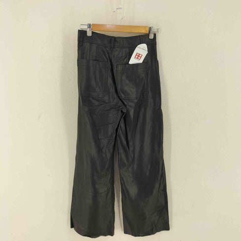ザラ ZARA フェイクレザーフレアパンツ レディース EUR 36