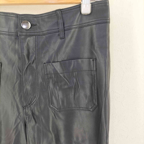 ザラ ZARA フェイクレザーフレアパンツ レディース EUR 36