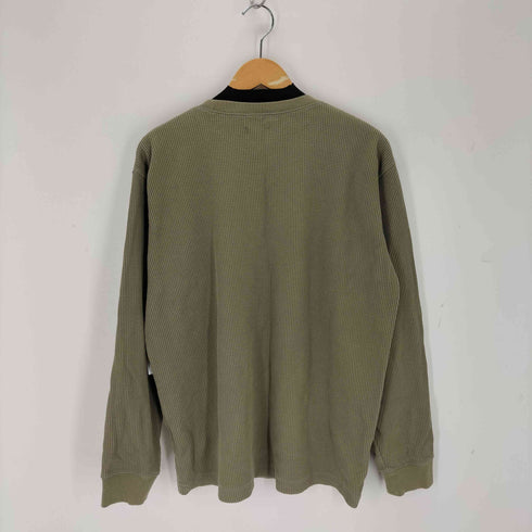 musinsa standard ワッフルリラックスクルーネック長袖Tシャツ メンズ import:L