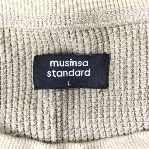 musinsa standard ワッフルリラックスクルーネック長袖Tシャツ メンズ import:L