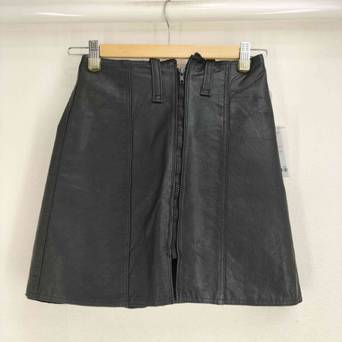 リアルレザーミニスカート レディース 42