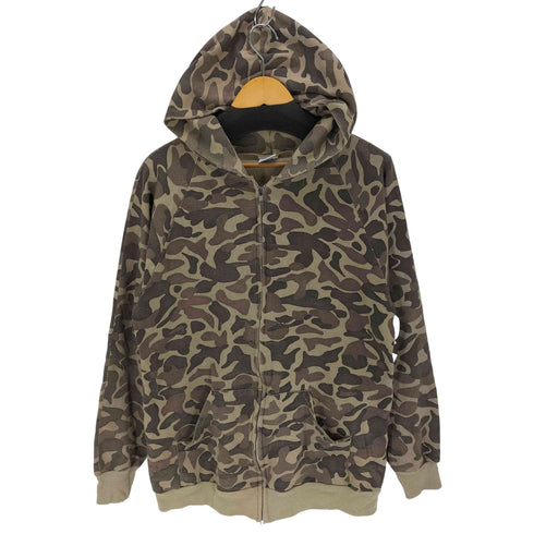 シグナル SIGNAL 90s USA製 カモ柄 ジップアップパーカー メンズ import:XL