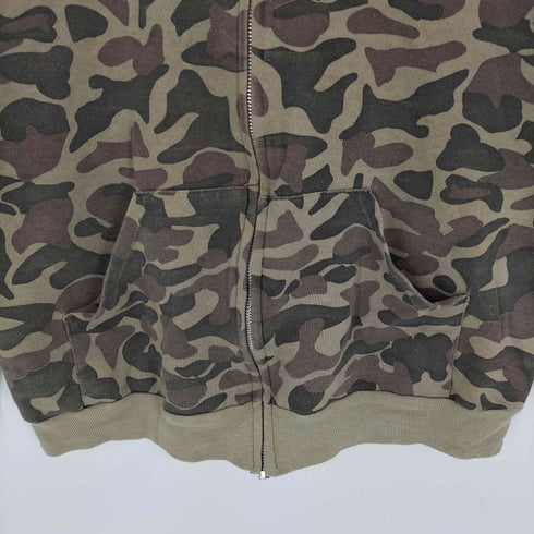 シグナル SIGNAL 90s USA製 カモ柄 ジップアップパーカー メンズ import:XL