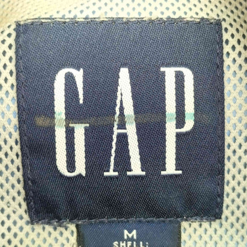 ギャップ Gap 90-00s OLD フルジップ リップストップ ナイロンジャケット 裾ドローコード メンズ import:M