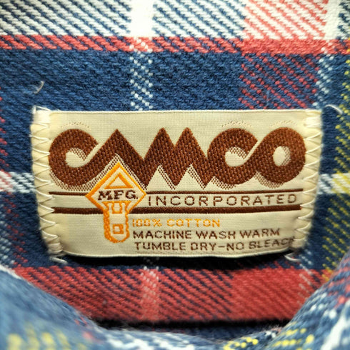 カムコ CAMCO チェック コットンネルシャツ メンズ