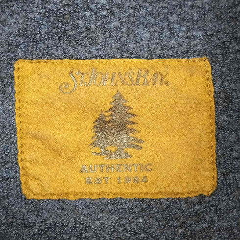 セントジョンズベイ STJOHNS BAY 90-00s パイル地 ロングスリーブ ポロシャツ メンズ import:L