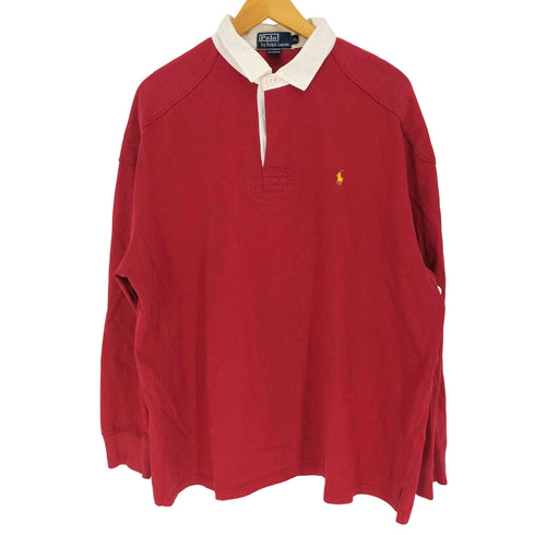 ポロバイラルフローレン Polo by RALPH LAUREN 90S スリランカ製 ポニー刺繍 ラガーシャツ メンズ import:XL