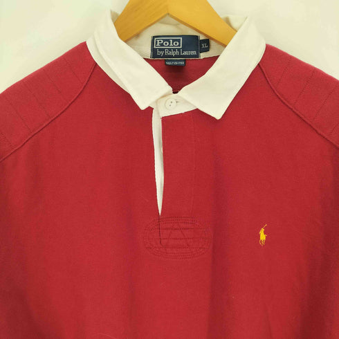 ポロバイラルフローレン Polo by RALPH LAUREN 90S スリランカ製 ポニー刺繍 ラガーシャツ メンズ import:XL