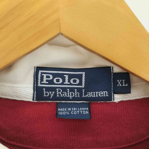 ポロバイラルフローレン Polo by RALPH LAUREN 90S スリランカ製 ポニー刺繍 ラガーシャツ メンズ import:XL