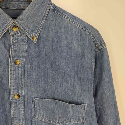 ランズエンド LANDS END ボタンダウンデニムシャツ メンズ import:S