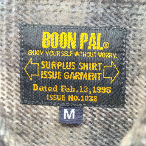BOON PAL アクリル シャドウ チェック フランネル L/S シャツ メンズ import:M