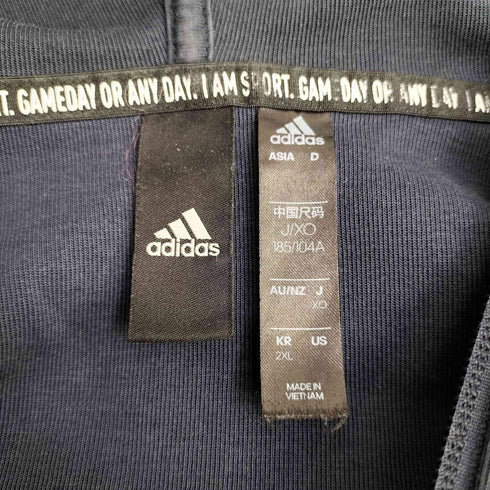 アディダス adidas パフォーマンスロゴ 3ライン ジップアップ パーカー メンズ