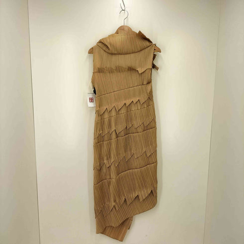 プリーツプリーズイッセイミヤケ PLEATS PLEASE ISSEY MIYAKE プリーツ アシンメトリー ノースリーブ ワンピース レディース JPN:3