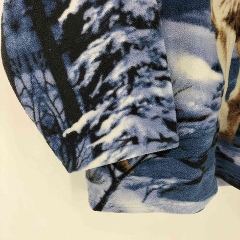 TRAIL CREST アニマル フリース フルパターン メンズ L