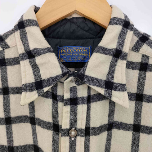 ペンドルトン PENDLETON 70s USA製 ウィンドウペンチェック ウール 長袖シャツ メンズ import:L