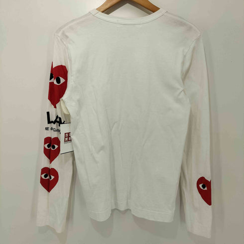 プレイコムデギャルソン PLAY COMME des GARCONS AD2018 3 Heart Long Sleeve 長袖 カットソー レディース JPN:L