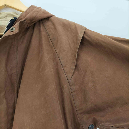 Lewis Creek オイルド 比翼 ダブルジップ フーデット ブルゾン 裾ドローコード メンズ import:L