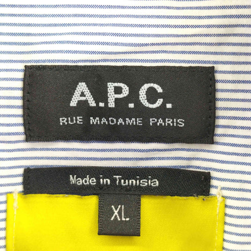 アーペーセー A.P.C. TRAP ストライプシャツ メンズ import:XL