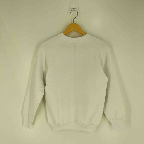 90S USA製 FRUIT OF THE LOOM ボディ アメフト キャラクター カレッジ プリント ラグランスリーブ スウェット コピーライト1996 メンズ import:S