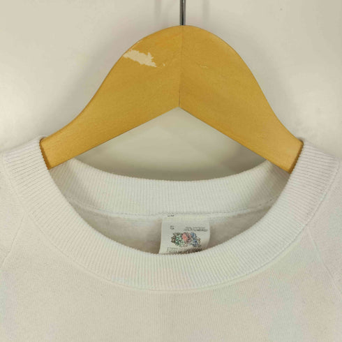 90S USA製 FRUIT OF THE LOOM ボディ アメフト キャラクター カレッジ プリント ラグランスリーブ スウェット コピーライト1996 メンズ import:S