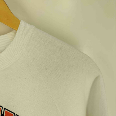 90S USA製 FRUIT OF THE LOOM ボディ アメフト キャラクター カレッジ プリント ラグランスリーブ スウェット コピーライト1996 メンズ import:S