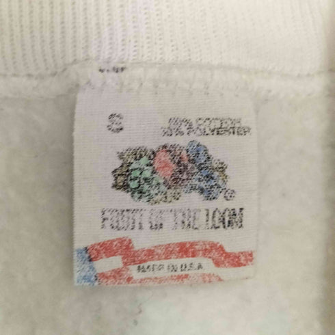90S USA製 FRUIT OF THE LOOM ボディ アメフト キャラクター カレッジ プリント ラグランスリーブ スウェット コピーライト1996 メンズ import:S