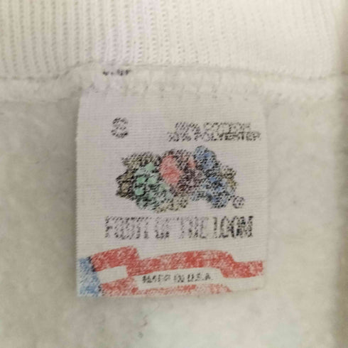 90S USA製 FRUIT OF THE LOOM ボディ アメフト キャラクター カレッジ プリント ラグランスリーブ スウェット コピーライト1996 メンズ import:S