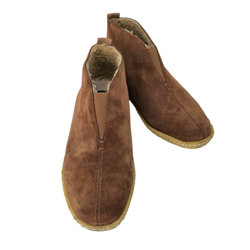 セダークレスト CEDAR CREST スエード チャッカブーツ スリッポン 裏地ボア メンズ L