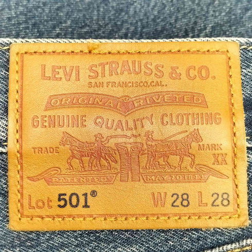 リーバイス Levis PREMIUM 別注 セルビッチ 501 ボタンフライデニムパンツ メンズ W28 L28