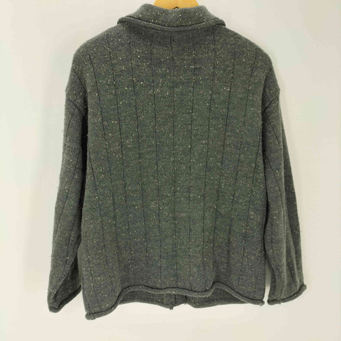 BASIC OF AMERICA ネップ ロールアップ ニット シャツ カーディガン レディース