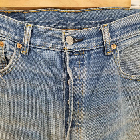 リーバイス Levis 汚れ加工 501 ボタンフライデニムパンツ メンズ W35 L36