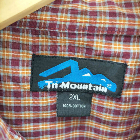 トライマウンテン TRI-MOUNTAIN マドラスチェック シアー コットン L/S シャツ ビッグサイズ メンズ 2XL