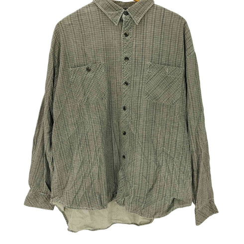 Whiteman's 織り チェック L/S シャツ メンズ
