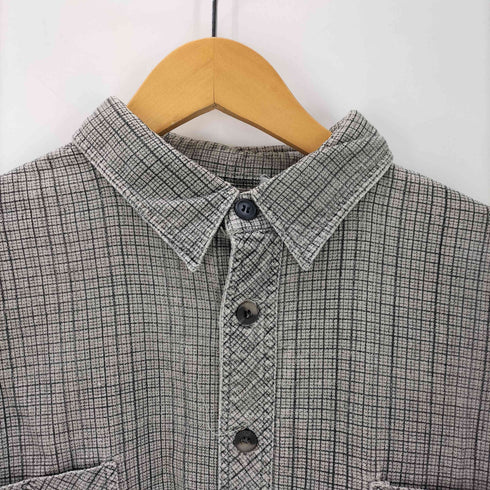 Whiteman's 織り チェック L/S シャツ メンズ