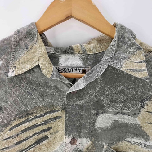 TROMMLER 総柄 開襟オープンカラー L/S シャツ メンズ