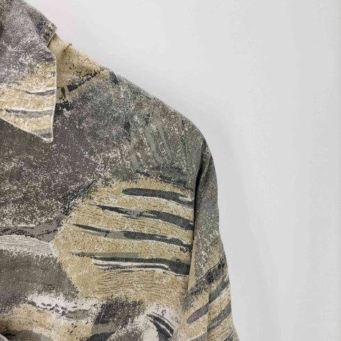 TROMMLER 総柄 開襟オープンカラー L/S シャツ メンズ