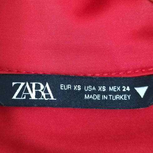 ザラ ZARA KONTRAST TASMALI SATIN JAKET クロップド スタンドネック サテン ジャケット レディース import:XS