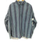 SANTANA BLUE ボタンダウン L/S ストライプ ワーク シャツ メンズ import:XL
