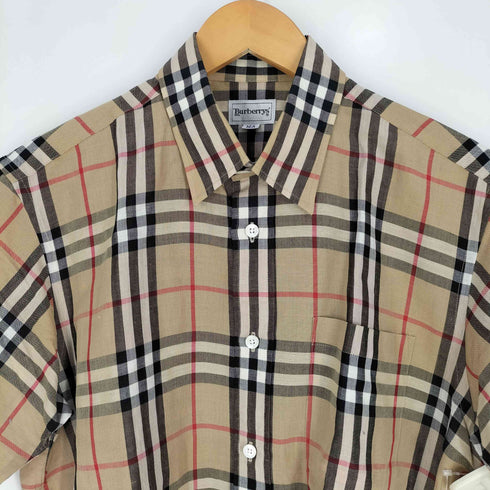 バーバリーズ BURBERRYS ノバチェック リネンコットン S/S シャツ メンズ MA