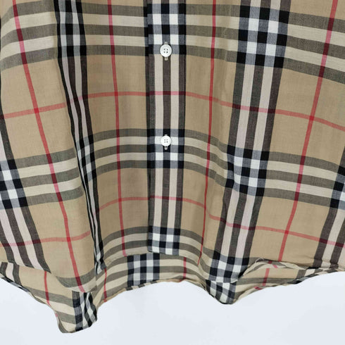 バーバリーズ BURBERRYS ノバチェック リネンコットン S/S シャツ メンズ MA