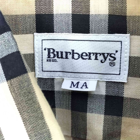 バーバリーズ BURBERRYS ノバチェック リネンコットン S/S シャツ メンズ MA