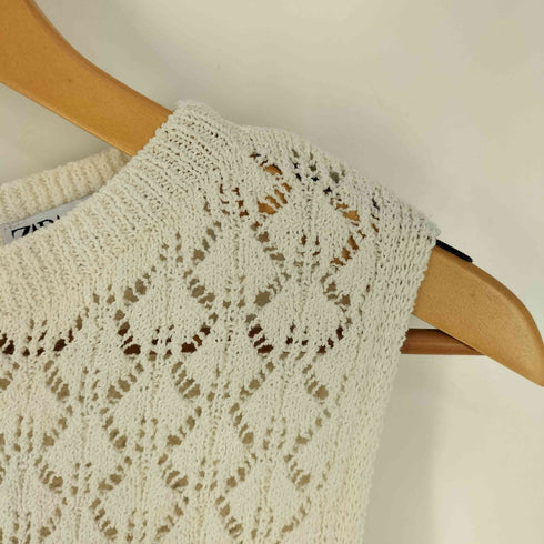 ザラ ZARA SLEEVELESS KNIT TOP スリーブレス ニット レディース import:M