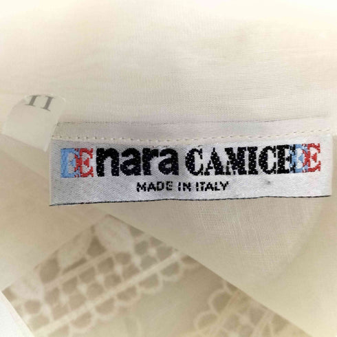 ナラカミーチェ NARACAMICIE イタリア製 刺繍 シアーシャツ レディース JPN:11号