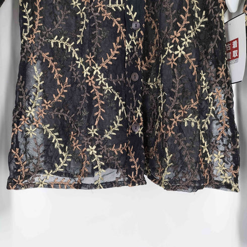 マックスアンドコー MAX&CO. イタリア製 CHEMISES 刺繍 シアーシャツ レディース EUR:40