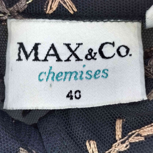 マックスアンドコー MAX&CO. イタリア製 CHEMISES 刺繍 シアーシャツ レディース EUR:40