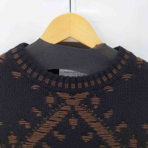 トゥモローランドトリコ TOMORROWLAND tricot 総柄 ノルディック ウール ニット セーター メンズ JPN:XS
