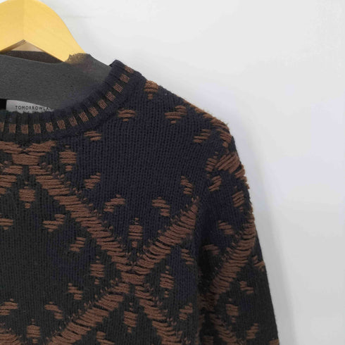 トゥモローランドトリコ TOMORROWLAND tricot 総柄 ノルディック ウール ニット セーター メンズ JPN:XS